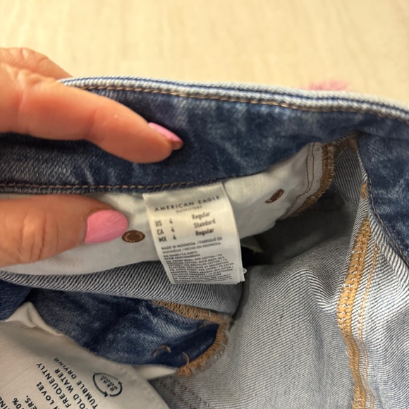 American Eagle jeans strigid curvy super high-waist baggy straight jean - Picture 9 of 12